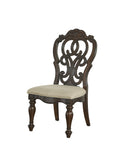 Royale Side Chair Set Of 2 Dark Brown Dark Brown Wood