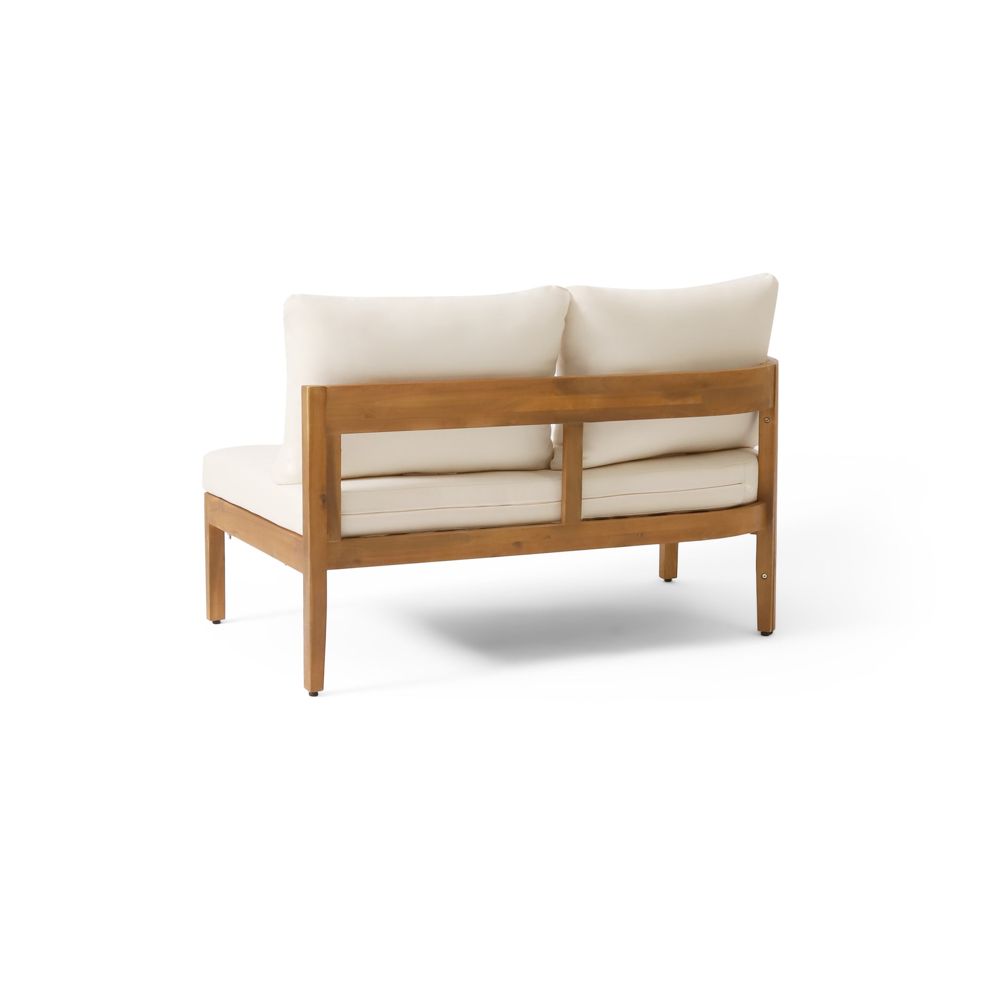 Brooklyn Sofa Set Teak Beige Beige Acacia Wood