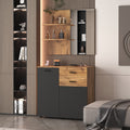 Mirror Cabinet On The Wall And The Space Saver Storage Cabinet Grey,Oak Particle Board Mdf