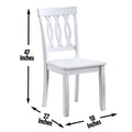 Naples 5 Piece Drop Leaf Dining Set White White Wood