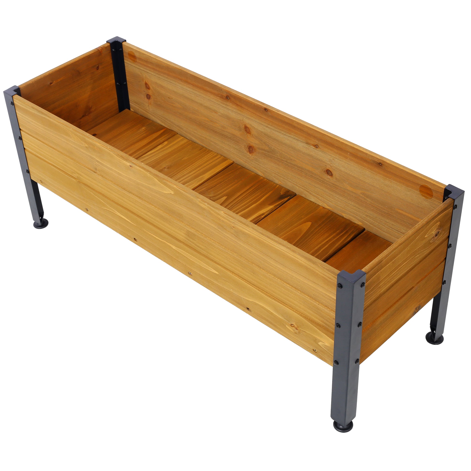 box outdoor planters Wood Rectangular Garden Planter Box Raised Bed Outdoor,Planters For Ou