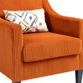 Coolmore Modern Accent Chair,Upholstered Armchair With Scooped Arms For Bedroom,Apartment,Studio,Office,Waiting Room Orange Corduroy Orange Primary Living Space Foam Corduroy
