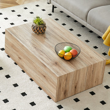 Modern Mdf Coffee Table With Wood Texture Pattern 39.3X23.6X11.8 Inches Stylish And Durable Design Wood Mdf