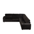 110 Inch Oversized Corduroy Corner Sofa,L Shaped Corner Couch With Two Storage Spaces,Usb Port & T Pyce Port And Cup Holderdeep Seat Comfy Upholstered Couches For Living Room Not Freely Combinable Black Corduroy 5 Seat