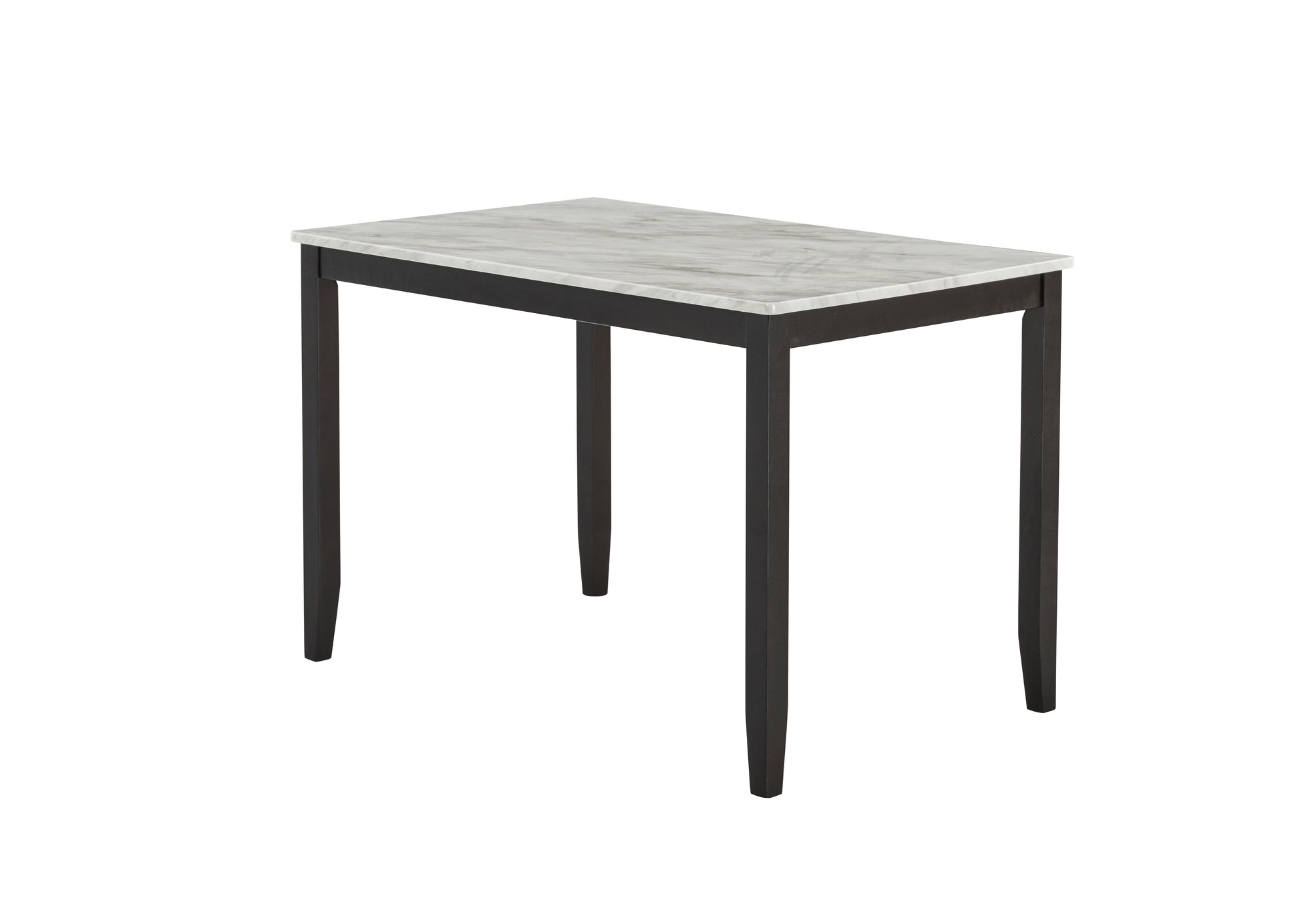 Faux Marble Dining Rectangular Table, 4 Person Wood Dining Table, White Dark Espresso Gray Upholstered Chair Faux Marble White Dark Espresso Gray Seats 4 Wood Dining Room Rectangular 4 Leg Rectangular Dining Table With Chair Mdf,Paper,Rubber Wood