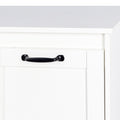 Laundry Cabinet ,With 2 Removable Liner Bags White Particle Board Mdf