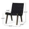 Charlotte Lounge Chair Black Metal & Wood