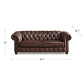 Versailles Leather Sofa Caramel Down Filling Genuine Leather 2 Seat