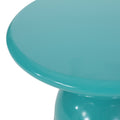 Metal S 2 End Table Teal Iron