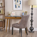 Tina Writing Desk Grey Brown Wood