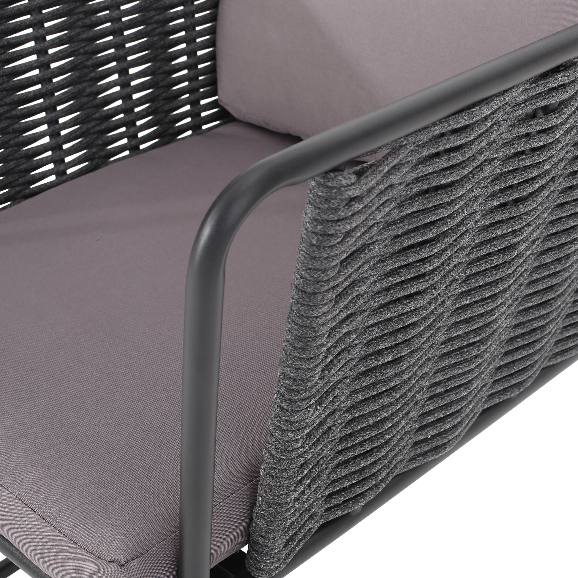 La Jolla Chair Dark Grey Woven Rope
