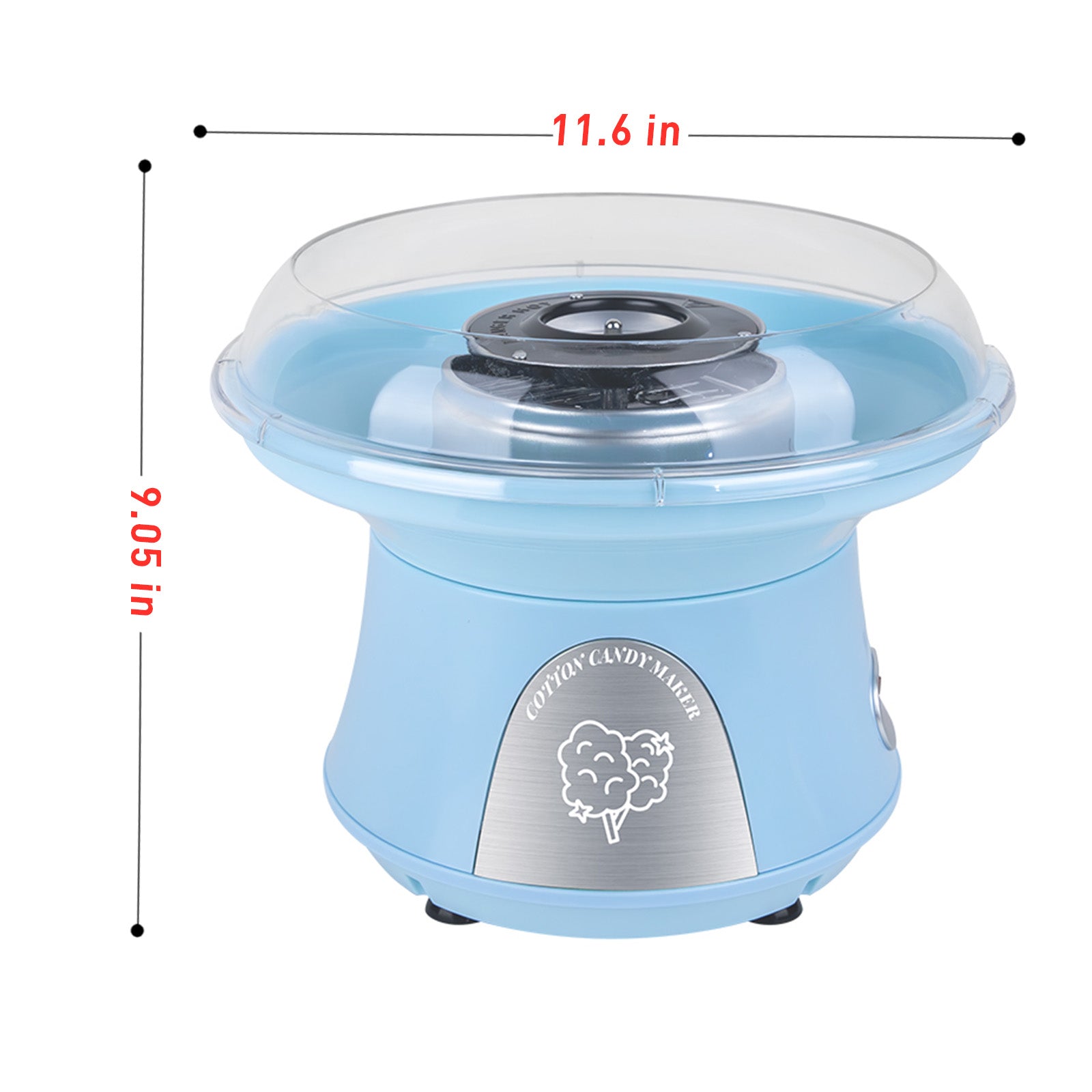 Cotton Candy Machine, Mini Cotton Candy Maker For Kids, Vintage Candy Maker For Christmas Gift, Home, Birthday Family Party Blue Plastic