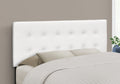 Bed, Headboard Only, Full Size, Bedroom, Upholstered, White Leather Look, Transitional White Foam Faux Leather