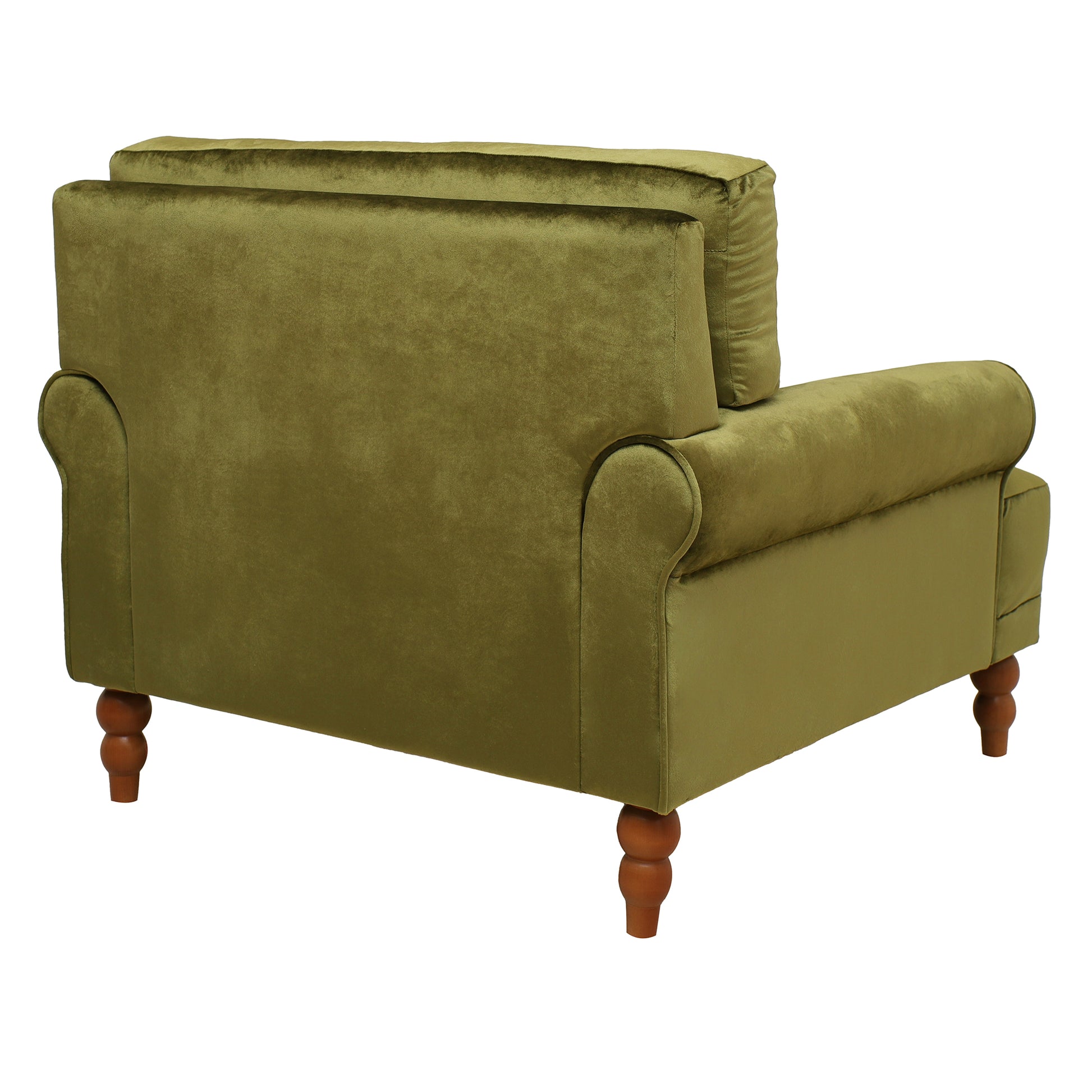 Mirod Elegant Circular Armrests, Ergonomic Lumbar Support, Vintage Roman Column Legs, Luxurious Large Size, Enhances Living Room Aesthetics, For Living Room,Bedroom And Study Green Velvet