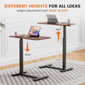 Adjustable Mobile Bed Desk, Computer Desk, Mobile Standing Desk, Lifting Desk, Desk, Brown Brown Metal & Wood