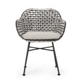 Herbert Chair Black Pe Rattan Iron Waterproof Fabric