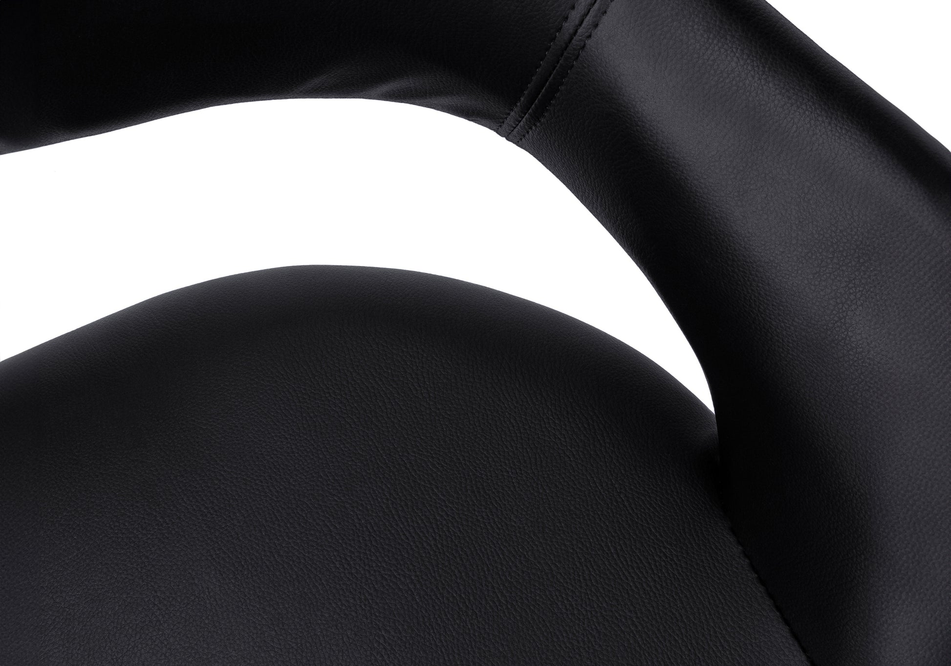 Office Chair, Adjustable Height, Swivel, Ergonomic, Armrests, Computer Desk, Work, Black Leather Look, Chrome Metal, Contemporary, Modern Black Foam Faux Leather