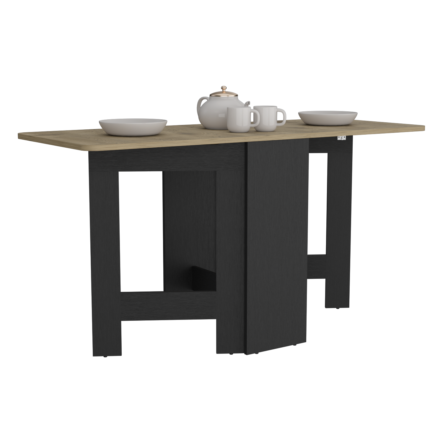 Gateleg Folding Table Space Saving With Compact Design Multicolor Folding Desk Top Dining Room Freestanding Rectangular Desk Rectangular Particle Board Engineered Wood