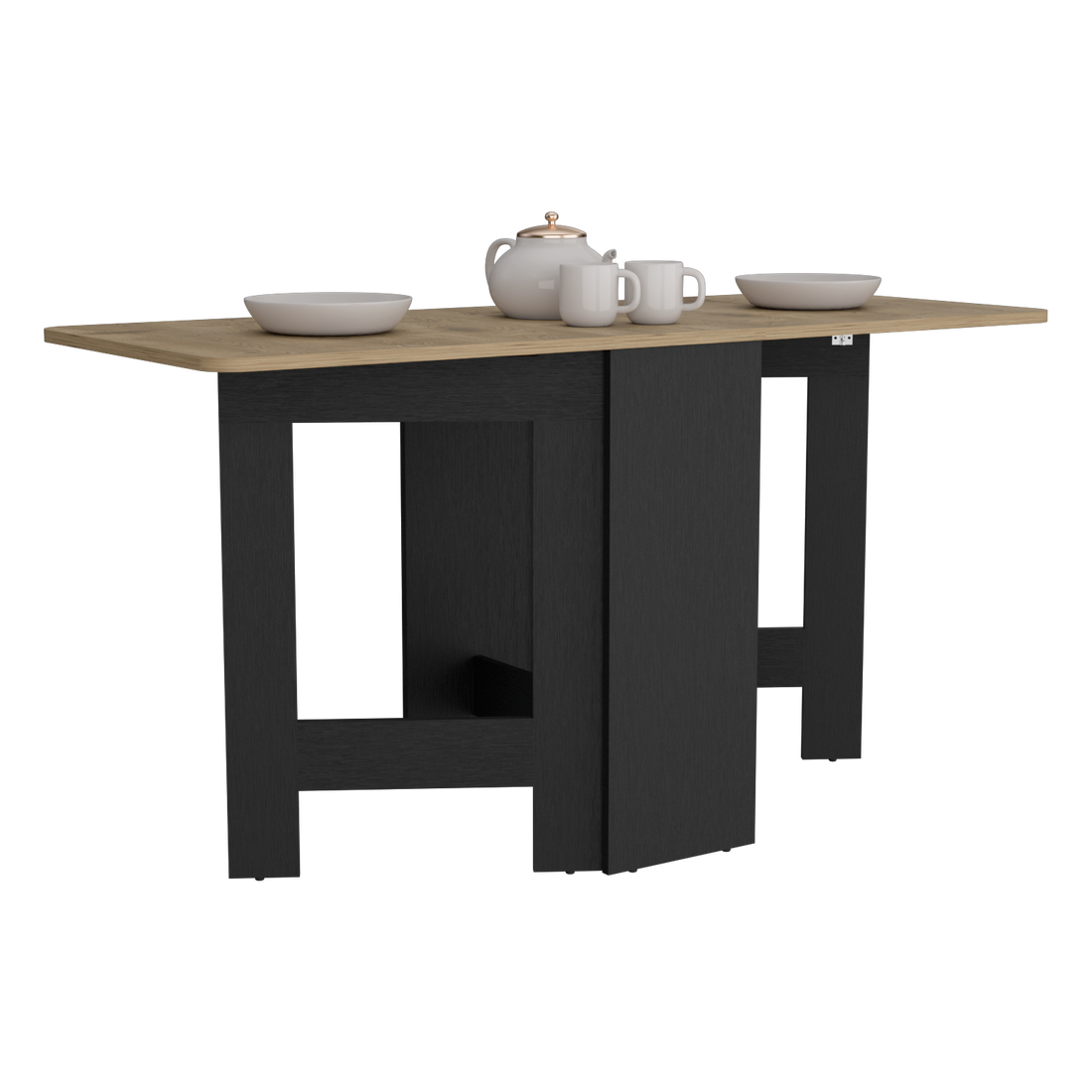 Gateleg Folding Table Space Saving With Compact Design Multicolor Folding Desk Top Dining Room Freestanding Rectangular Desk Rectangular Particle Board Engineered Wood