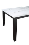 Sterling Faux Marble Top Dining Table White White Wood