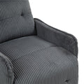 Coolmore Recliner Chair, Electric Recliner Chairs For Adults, Side Pocket Power Reclining Chair Pocket Springs Seat Cushion, Corduroy Fabric Recliner Sofa For Living Room, Bedroom, Home Theater Dg Dark Gray Foam Corduroy