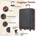 Hardshell Luggage Sets With Bags Lightweight Suitcase Double Spinner Wheels With Tsa Lock ,Single Vintage Luggage 28 In,Black Black Abs