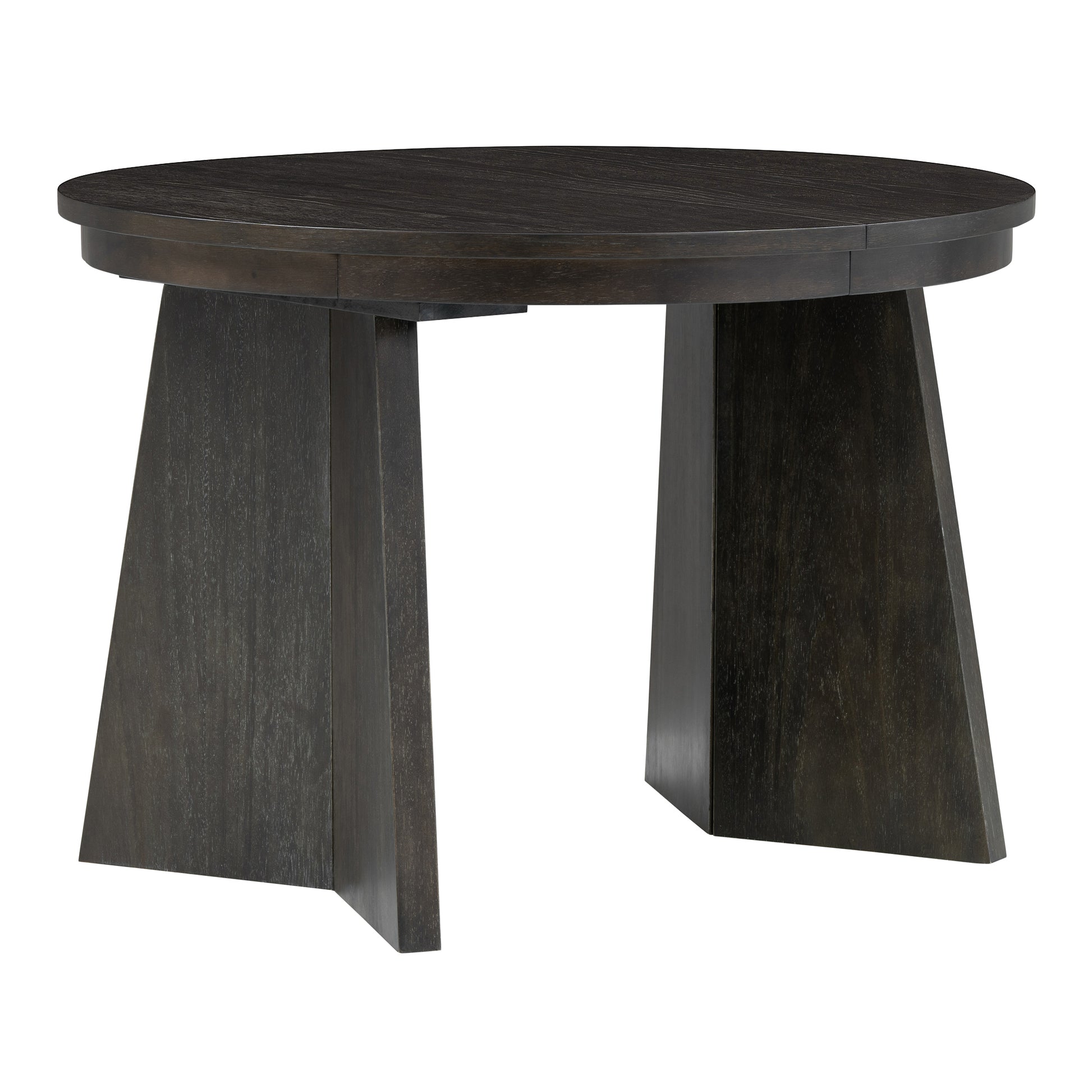 Retro Extendable Dining Table With A 16 Inch Middle Leaf For Dining Room And Kitchen Espresso Espresso Solid Wood Mdf