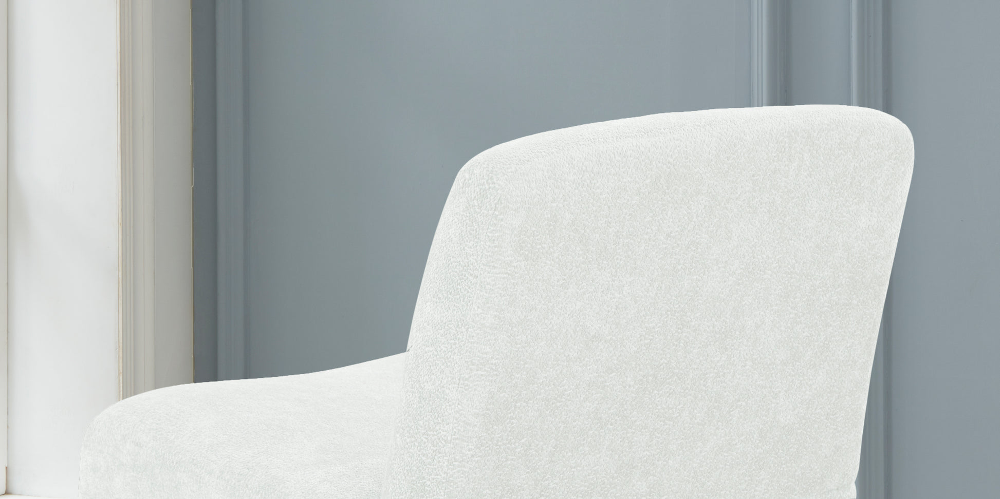 Comfy Accent Chair, Upholstered Slipper Chair, Armless Chair With Wood Legs And Soft Fabric For Living Room, Bedroom, White White Foam Wood Fabric