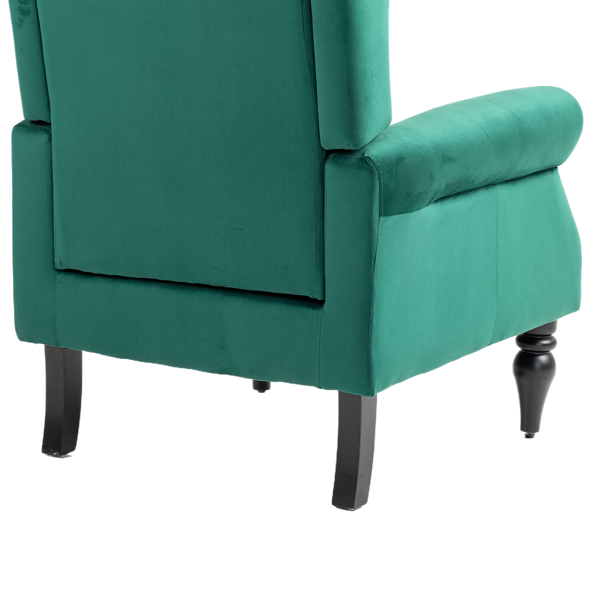 Coolmore Wood Frame Armchair, Modern Accent Chair Lounge Chair With Sturdy Wood Legs For Living Room Bedroom Green Green Primary Living Space Foam Velvet