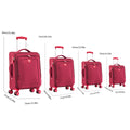 Four Piece Fabric Luggage Set, Suitcase For Travel, School And Business Trip 20 24 28 32In Wine Red Fabric