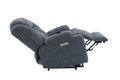 Omarion Power Recliner W Lift, Heating & Massage, Blue Velvet Lv02996 Blue Upholstered