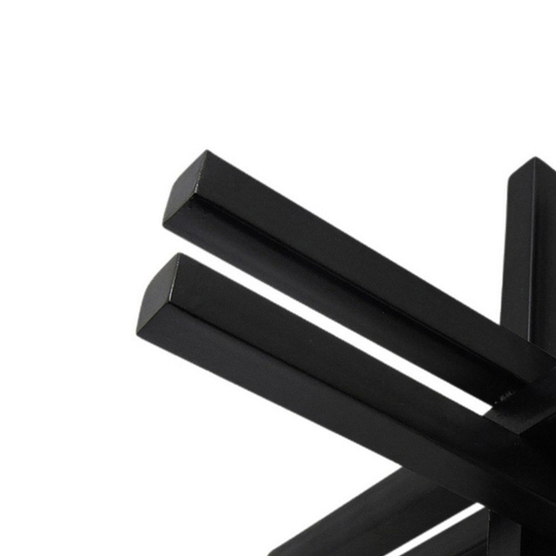 Accent Decor With Metal Double Jack Design, Black Black Metal