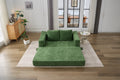 Modern Minimalist Sofa, Fold Out Sofa Bed, Convertible Chair Floor Couch & Sleeping Mattress For Living Room, Bedroom, Apartment, Removable Backrest, Green Green Chenille Soft Vintage Chenille 2 Seat