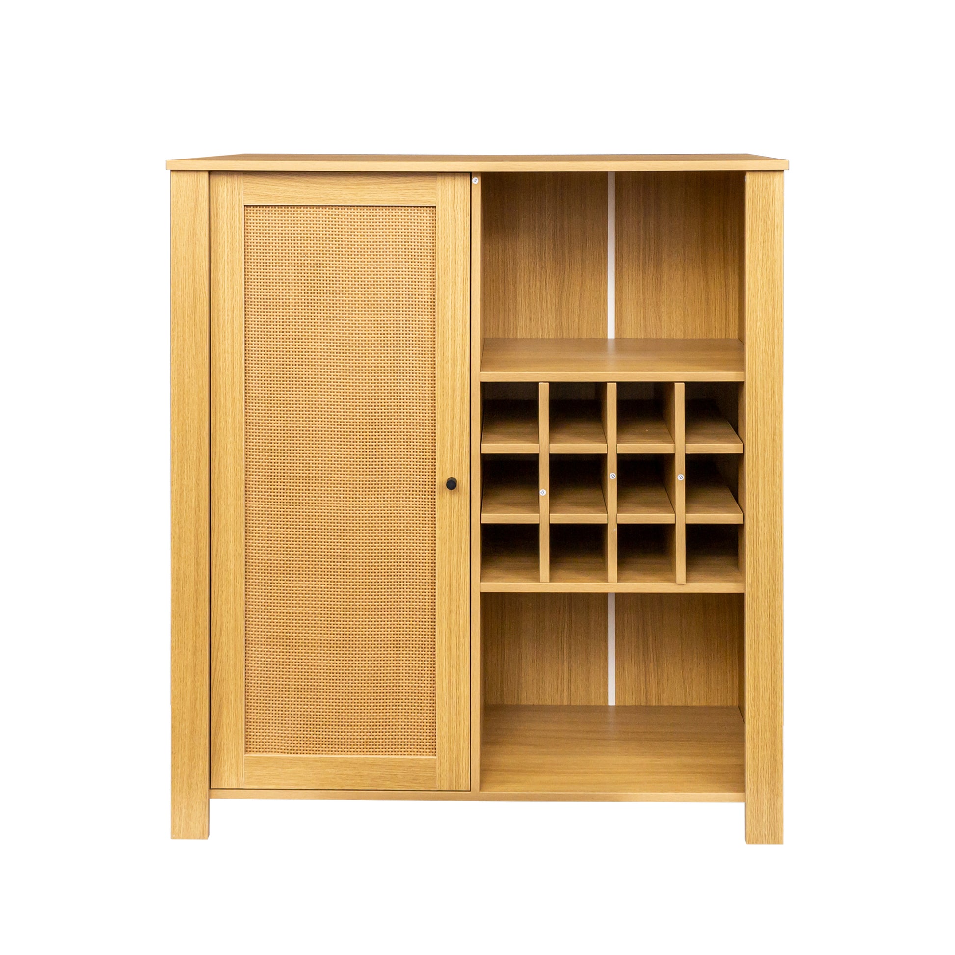 Storage Cabinet, Rattan Cabinet With 2 Adjustable