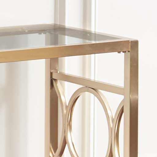 Olympia Sofa Table Gold Gold Iron
