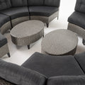 Pema Single Sofa Set Of 2 Black Gray Seats 2 Fabric