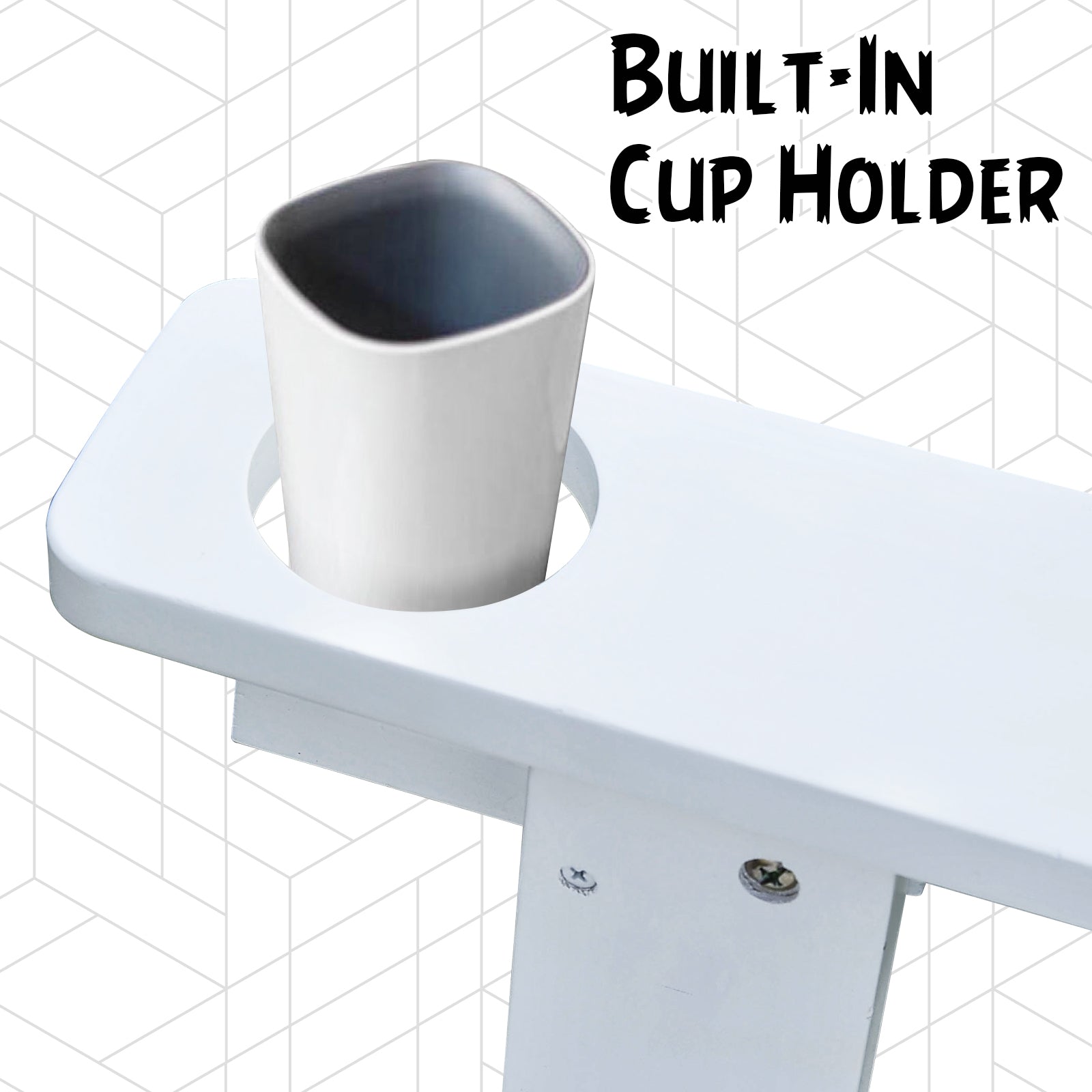 Outsunny Wooden Adirondack Chair, Outdoor Patio Lawn Chair With Cup Holder, Weather Resistant Lawn Furniture, Classic Lounge For Deck, Garden, Backyard, Fire Pit, White White Wood