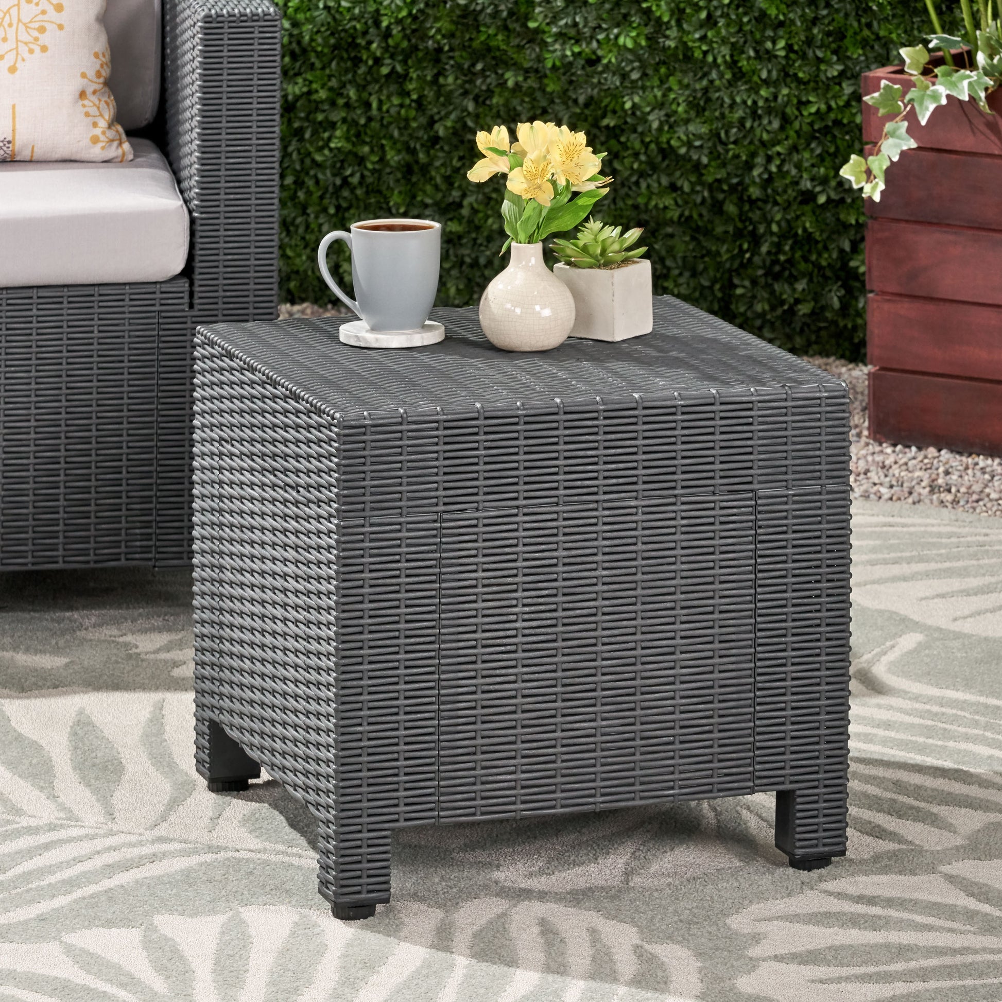 Mikael Accent Table Dark Gray Polypropylene