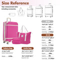 Hardshell Luggage Sets With Bags Lightweight Suitcase Double Spinner Wheels With Tsa Lock ,Single Vintage Luggage 24 In,Pink Pink Abs