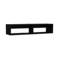 Black Spacious Shelves Tv Stand Black Primary Living Space 40 49 Inches 40 49 Inches Wood