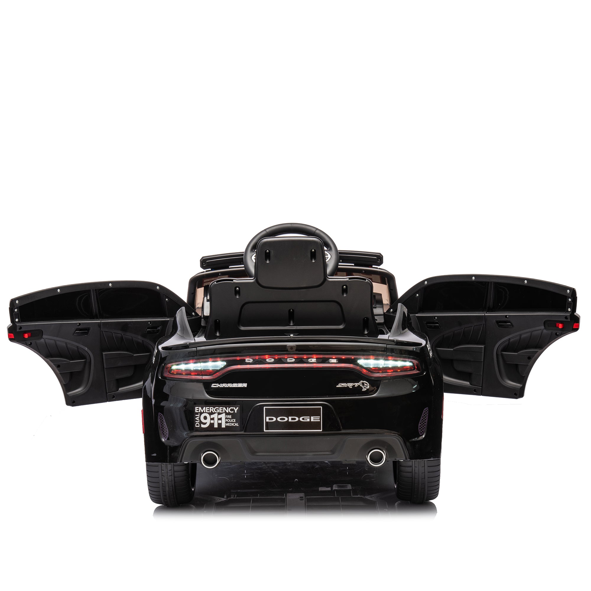 Licensed Dodge Charger,12V Kids Ride On Police Car W Parents Remote Co