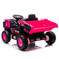 12V Kids Ride On Dump Truck W Parents Control,2Wd,Rear Wheel Suspension,Electric Dump Bed And Extra Shovel,Multimedia Function With Bluetooh And Music,Volume&Speed Adjustment,Led Light For Kids 3 5. Pink Polypropylene