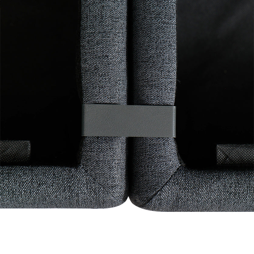 Convertible Sectional Sofa With Storage Seat 6 Seat Sofa With Reversible Chaise U Shaped Sectional Couch For Living Room,Dark Grey Black Fabric 6 Seat