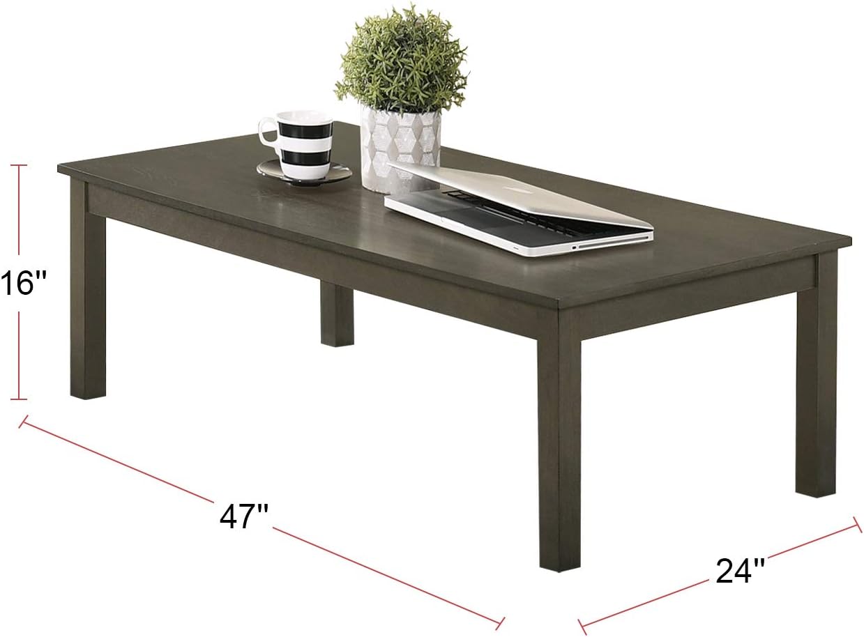 Dark Grey Color Elegant 3Pc Coffee Table Set 1X Coffee Table And 2X End Tables Living Room Furniture Dark Gray Primary Living Space Classic,Contemporary,Modern,Transitional Rectangular Particle