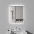 24X30 Inch Led Lighted Bathroom Mirror Wall Mounted Vanity Mirror With Smart Touch Button, Ip54 Waterproof, 8000K Vanity Mirror With Lights Horizontal Vertical Silver Glass