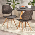 Laryn Dining Chair,Set Of 2 Brown Multi Rattan