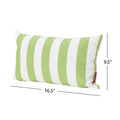 Coronado Stripe Rectangular Pillow Green Fabric