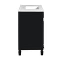 36'' Bathroom Vanity With Top Sink, Modern Bathroom Storage Cabinet With 2 Soft Closing Doors And 2 Drawers, Single Sink Bathroom Vanity Black Bathroom Modern Mdf Ceramic,Solid Wood Mdf