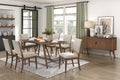 Modern Design 7pc Dining Set Table and 6x Side Chairs brown mix-seats 6-dining room-modern-dining table