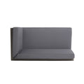 Brava X Back Left Corner Bench, Dark Grey Dark Grey Acacia Wood